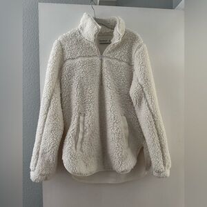 Abercrombie & Fitch Cream Teddy Jacket